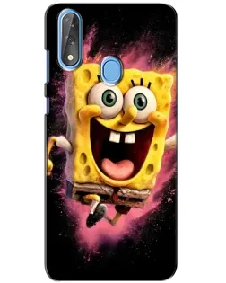 Чехол для ZTE Blade V10 с картинкой «Взрывной Спанч Боб»