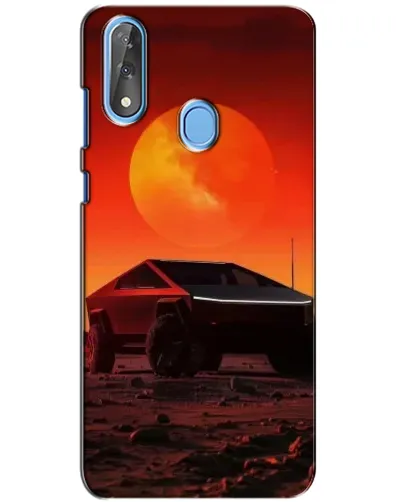 Чехол для ZTE Blade V10 с картинкой «Cybertruck на Марсе»