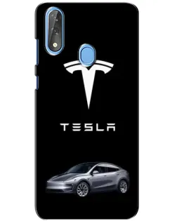 Чехол для ZTE Blade V10 с картинкой «Tesla Model Y»