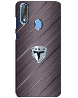 Чехол для ZTE Blade V10 с картинкой «Металлическая текстура Tesla»