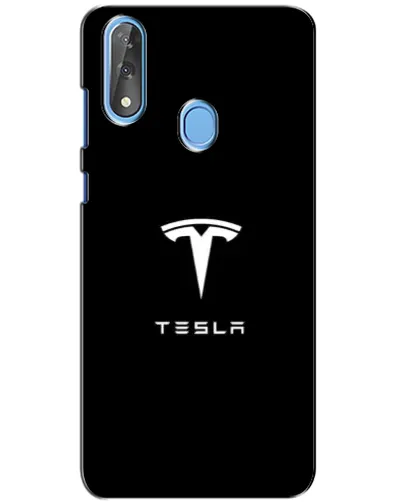 Чехол для ZTE Blade V10 с картинкой «Tesla White Logo»