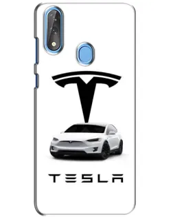 Чехол для ZTE Blade V10 с картинкой «Tesla White Style»