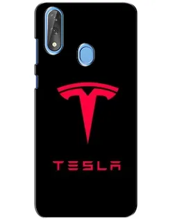Чехол для ZTE Blade V10 с картинкой «Tesla Red Logo»