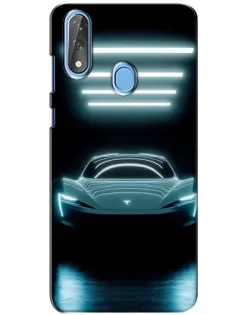 Чехол для ZTE Blade V10 с картинкой «Tesla в неоне»
