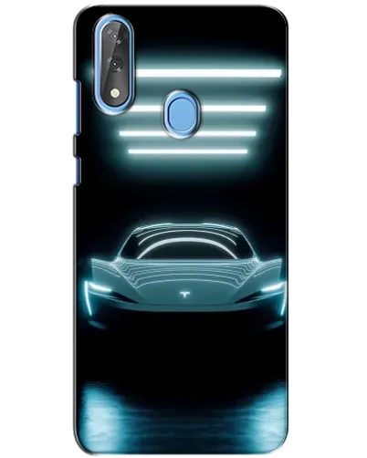 Чехол для ZTE Blade V10 с картинкой «Tesla в неоне»