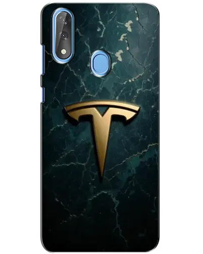 Чехол для ZTE Blade V10 с картинкой «Мраморная Tesla Gold»