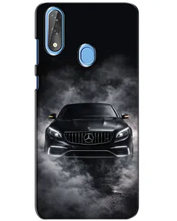 Чехол для ZTE Blade V10 с картинкой «Mercedes в дыму»