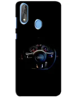 Чехол для ZTE Blade V10 с картинкой «Салон Audi — руль»