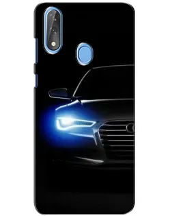 Чехол для ZTE Blade V10 с картинкой «Неоновый взгляд Audi»