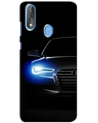 Чехол для ZTE Blade V10 с картинкой «Неоновый взгляд Audi»