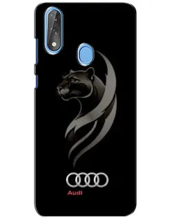 Чехол для ZTE Blade V10 с картинкой «Графика — пантера и Audi»