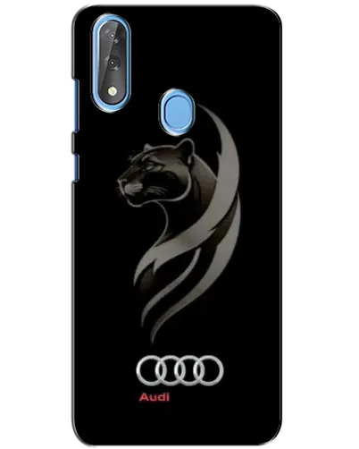 Чехол для ZTE Blade V10 с картинкой «Графика — пантера и Audi»