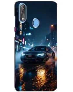 Чехол для ZTE Blade V10 с картинкой «Ночной город и Audi»