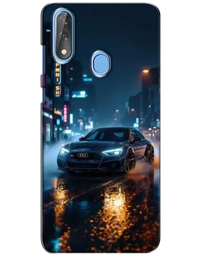 Чехол для ZTE Blade V10 с картинкой «Ночной город и Audi»