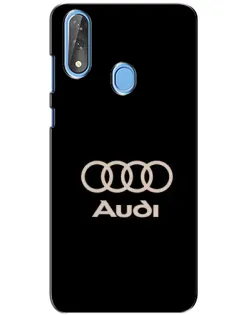 Чехол для ZTE Blade V10 с картинкой «Audi — золотой логотип»
