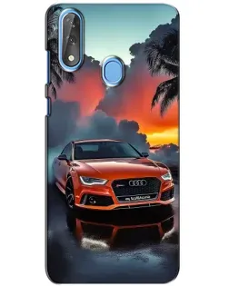 Чехол для ZTE Blade V10 с картинкой «Audi — закат»