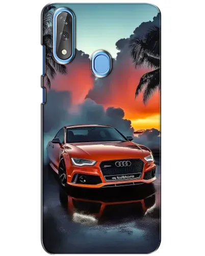 Чехол для ZTE Blade V10 с картинкой «Audi — закат»