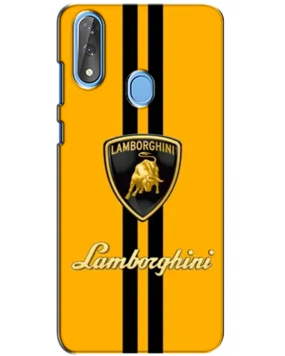 Чехол для ZTE Blade V10 с картинкой «Lamborghini Stripe желтый»