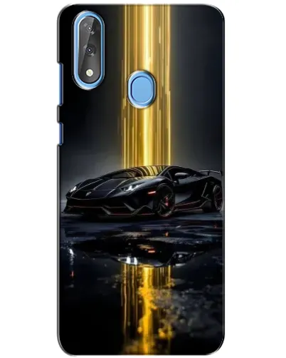 Чехол для ZTE Blade V10 с картинкой «Ночной Lamborghini драйв»