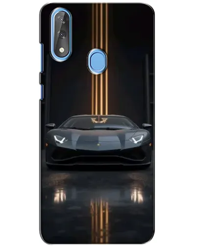 Чехол для ZTE Blade V10 с картинкой «Lamborghini золотые линии»