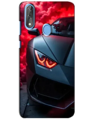 Чехол для ZTE Blade V10 с картинкой «Lamborghini красное сияние»