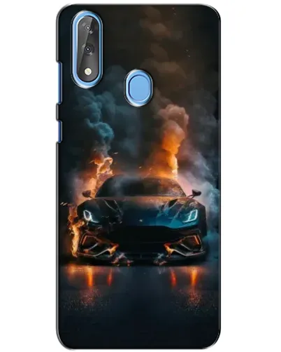 Чехол для ZTE Blade V10 с картинкой «Lamborghini дымная эстетика»