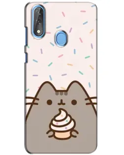 Чехол для ZTE Blade V10 с картинкой «Пушин с кексом»