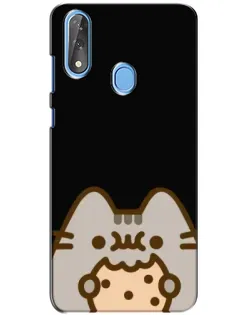 Чехол для ZTE Blade V10 с картинкой «Пушин на черном»