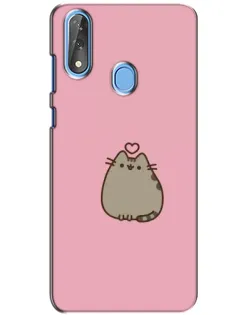 Чехол для ZTE Blade V10 с картинкой «Pusheen сердце»
