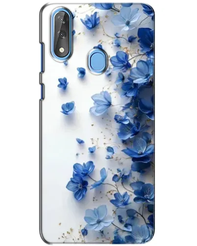 Чехол для ZTE Blade V10 с картинкой «Голубой цветочный каскад»