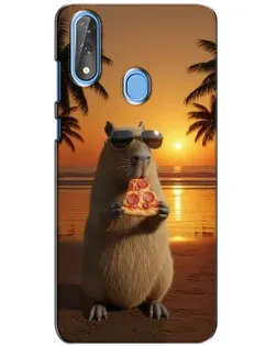 Чехол для ZTE Blade V10 с картинкой «Капибара с пиццей» Чехол для ZTE Blade V10 с картинкой «Капибара с пиццей»