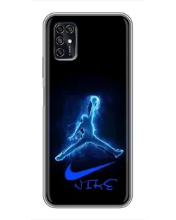 Чохол для ZTE Blade V2020 Smart з картинкою «Jordan Neon Blue» Чохол для ZTE Blade V2020 Smart з картинкою «Jordan Neon Blue»