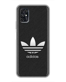 Чехол для ZTE Blade V2020 Smart с картинкой «Adidas Карбоновая текстура»