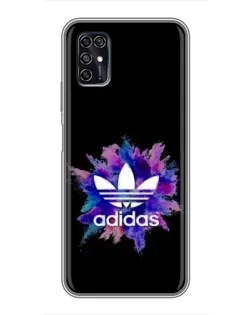 Чехол для ZTE Blade V2020 Smart с картинкой «Взрыв красок Adidas»