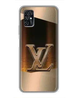 Чохол для ZTE Blade V2020 Smart з картинкою «LV — золоте сяйво»