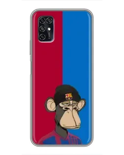 Чехол для ZTE Blade V2020 Smart с картинкой «Bored Ape — фанат Барсы» Чехол для ZTE Blade V2020 Smart с картинкой «Bored Ape — фанат Барсы»