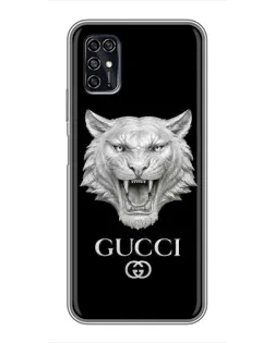 Чохол для ZTE Blade V2020 Smart з картинкою «Gucci — срібний лев»