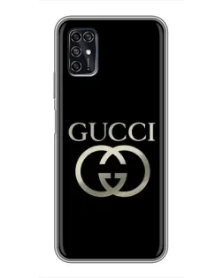 Чохол для ZTE Blade V2020 Smart з картинкою «Gucci — золото на чорному»
