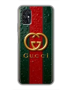 Чохол для ZTE Blade V2020 Smart з картинкою «Gucci — фірмова смуга та золото»