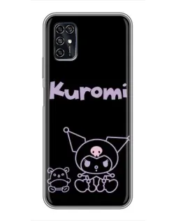 Чехол для ZTE Blade V2020 Smart с картинкой «Kuromi — черный минимализм» Чехол для ZTE Blade V2020 Smart с картинкой «Kuromi — черный минимализм»
