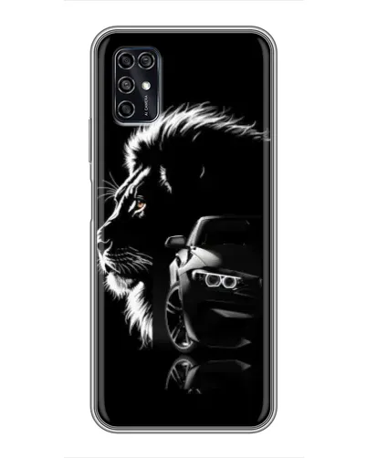 Чехол для ZTE Blade V2020 Smart с картинкой «BMW и лев» Чехол для ZTE Blade V2020 Smart с картинкой «BMW и лев»