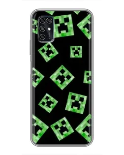 Чехол для ZTE Blade V2020 Smart с картинкой «Паттерн с криперами» Чехол для ZTE Blade V2020 Smart с картинкой «Паттерн с криперами»
