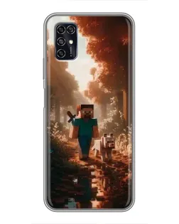 Чехол для ZTE Blade V2020 Smart с картинкой «Стив в лесу» Чехол для ZTE Blade V2020 Smart с картинкой «Стив в лесу»