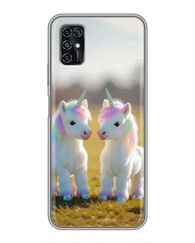 Чехол для ZTE Blade V2020 Smart с картинкой «Пара единорогов» Чехол для ZTE Blade V2020 Smart с картинкой «Пара единорогов»