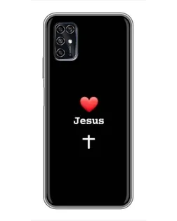 Чохол для ZTE Blade V2020 Smart з картинкою «Серце - Jesus»