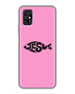 Чехол для ZTE Blade V2020 Smart с картинкой «Розовый символ  Jesus»