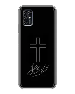 Чехол для ZTE Blade V2020 Smart с картинкой «Графический крест Jesus»