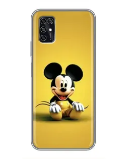 Чехол для ZTE Blade V2020 Smart с картинкой «Микки на желтом»