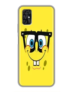 Чехол для ZTE Blade V2020 Smart с картинкой «Минималистичный Спанч Боб»