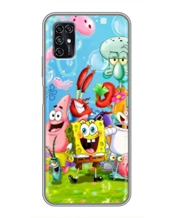 Чехол для ZTE Blade V2020 Smart с картинкой «Губка Боб и друзья»